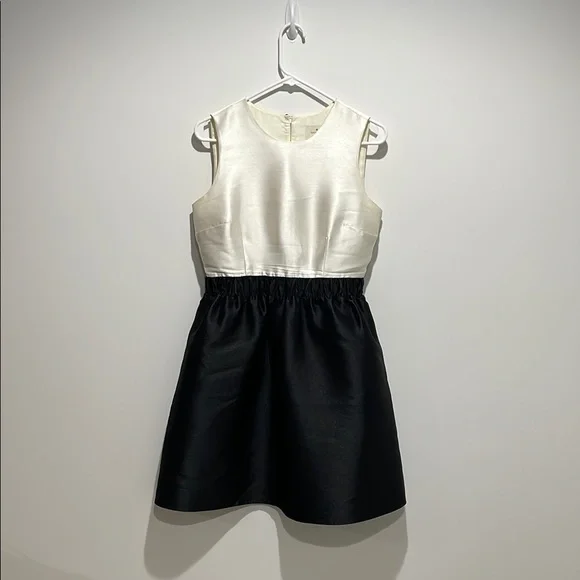 Kate Spade | Black and White Pleated Mini Dress - Picture 1 of 6